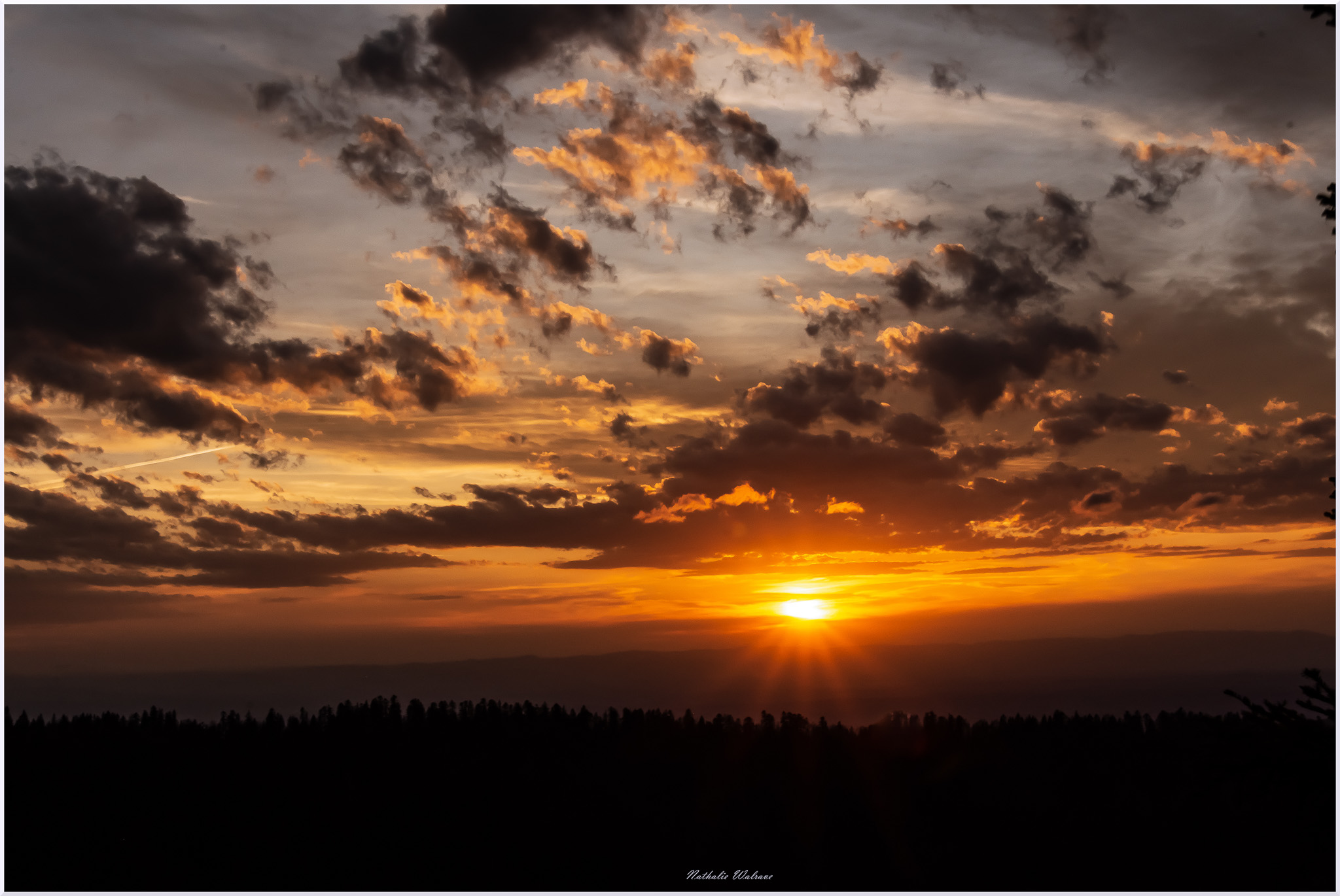 paysage de coucher de soleil